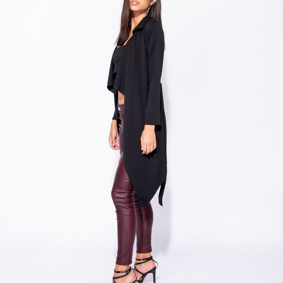 LAST 1! NWT Long Line Waterfall Coat Duster Jacket - Picture 4 of 8